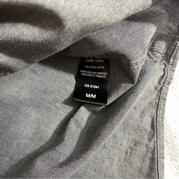 Le 31 Simons Bicycle Grey Button Down Long Sleeved Shirt Semi Fit Size Medium - Picture 4 of 6